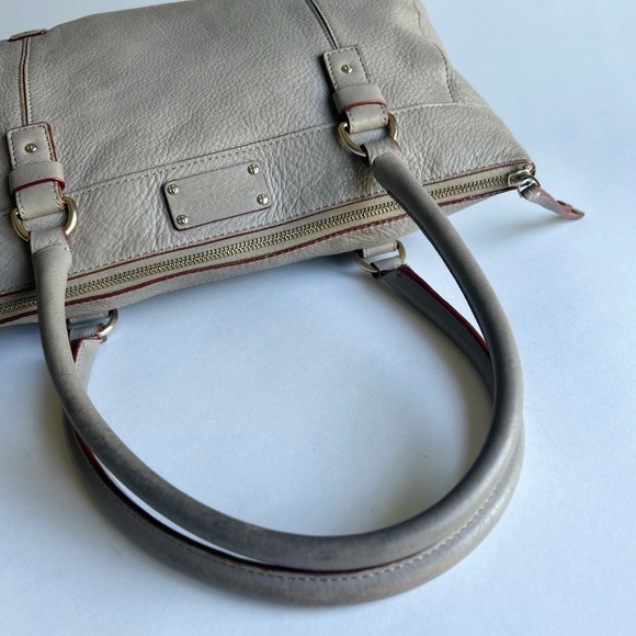 Kate Spade Grey Genuine Pebble Leather Handbag Shoulder Bag - Picture 15 of 15